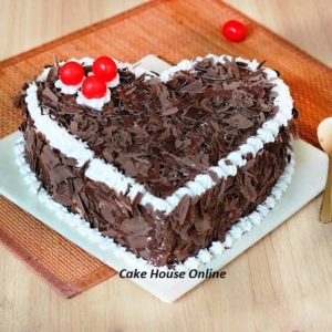 Dark Forest Heart Cake
