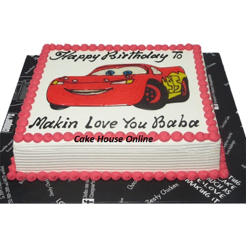 Car Race Photo Cake - Cake House Online