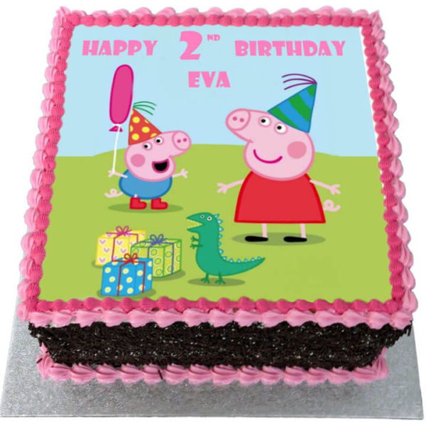 Peppa Pig Black Forest Photo Cake