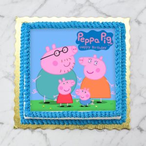 Peppa Pig Pineapple Photo Cake