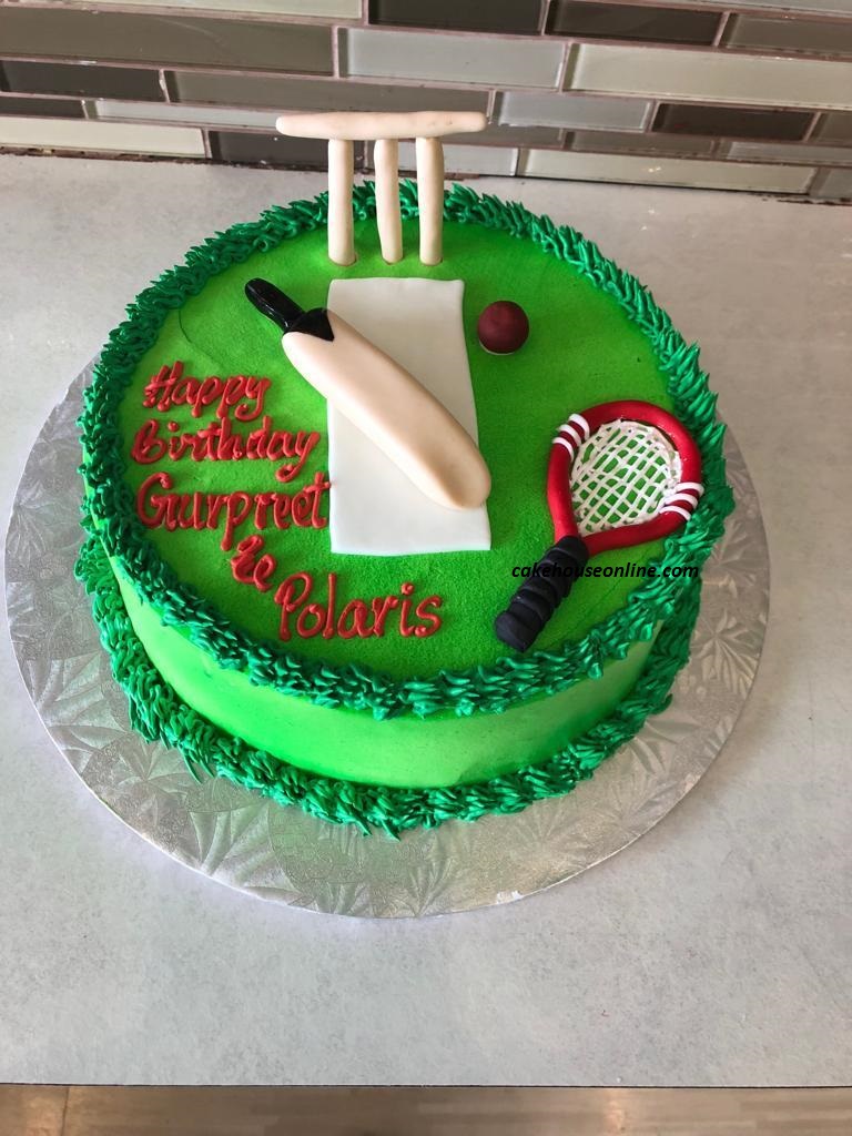 Cricket Theme Birthday Cake 2 - Cake House Online