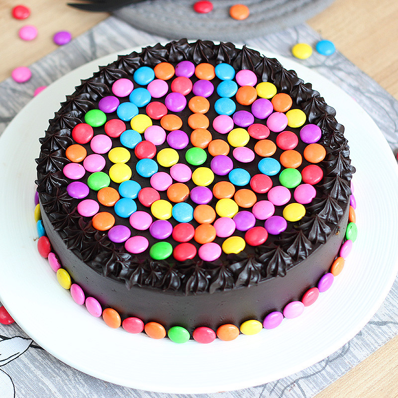 Bazzuka.in Birthday-Anniversary-Congratulations KitKat & Gems Chocolate Cake