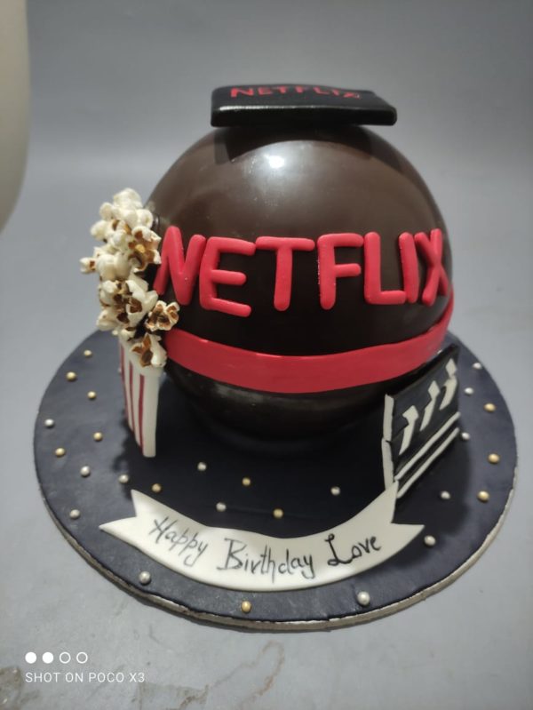 Netflix Pinata Ball Hammer Cake