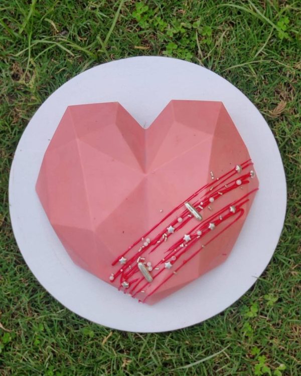 Pink Heart Pinata Cake With Hammer