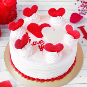 Cute Heart Valentine Cake