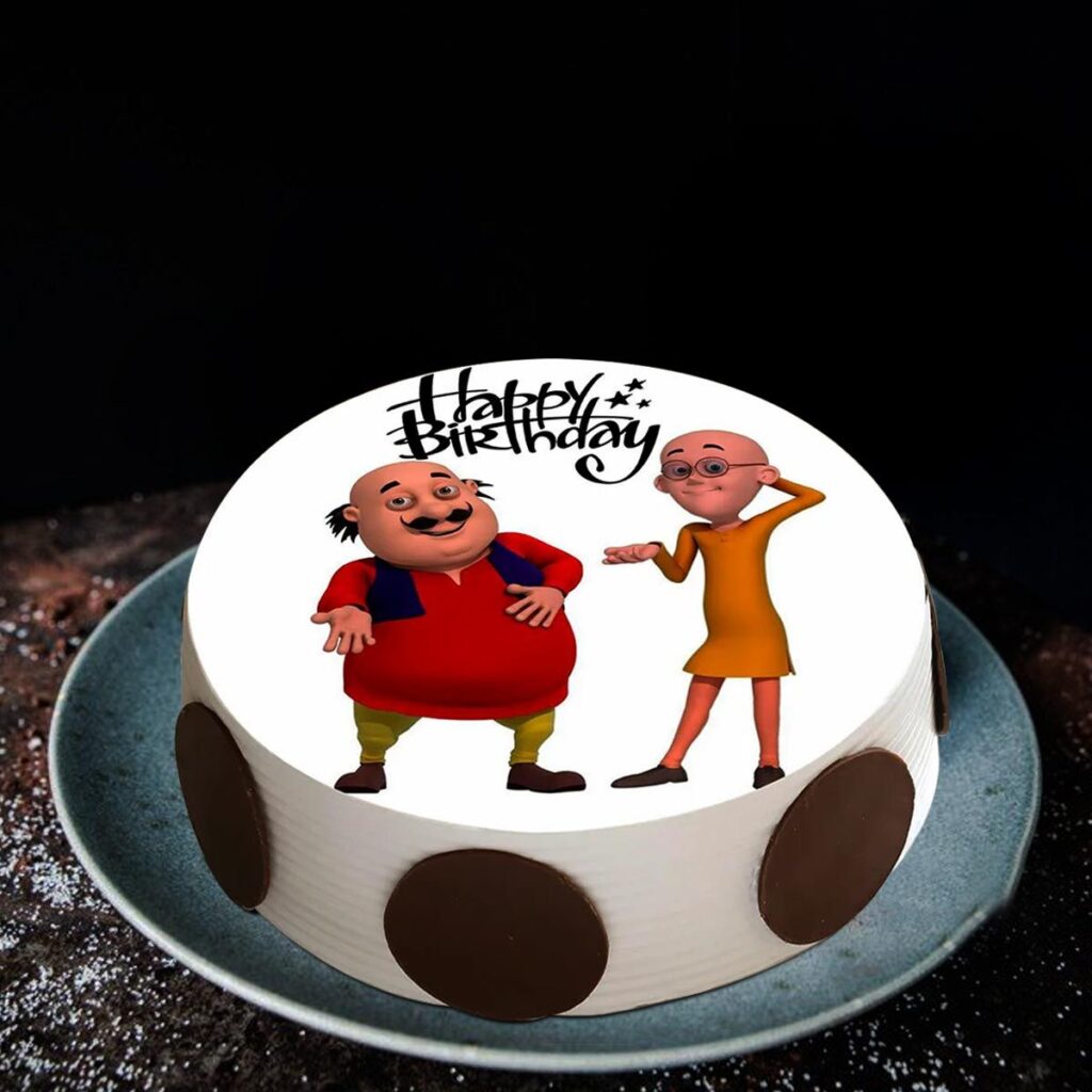 Motu Patlu Vanilla Photo Cake Cake House Online