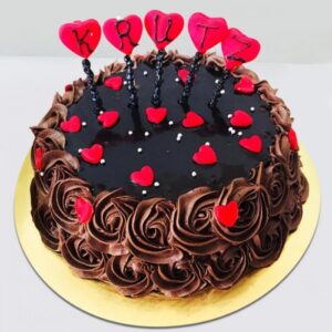 Floral Romantic Chocolate Cake