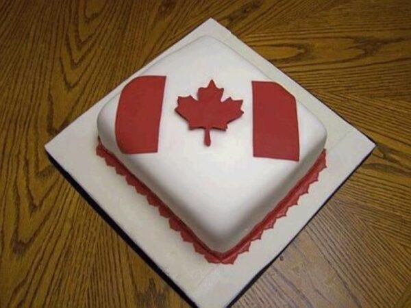 Canadian Flag Birthday Cake