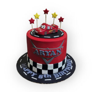 Car Theme Fondant Birthday Cake