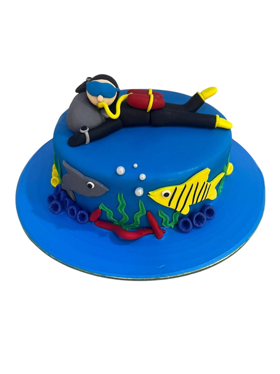 Scuba Diving Fondant Cake