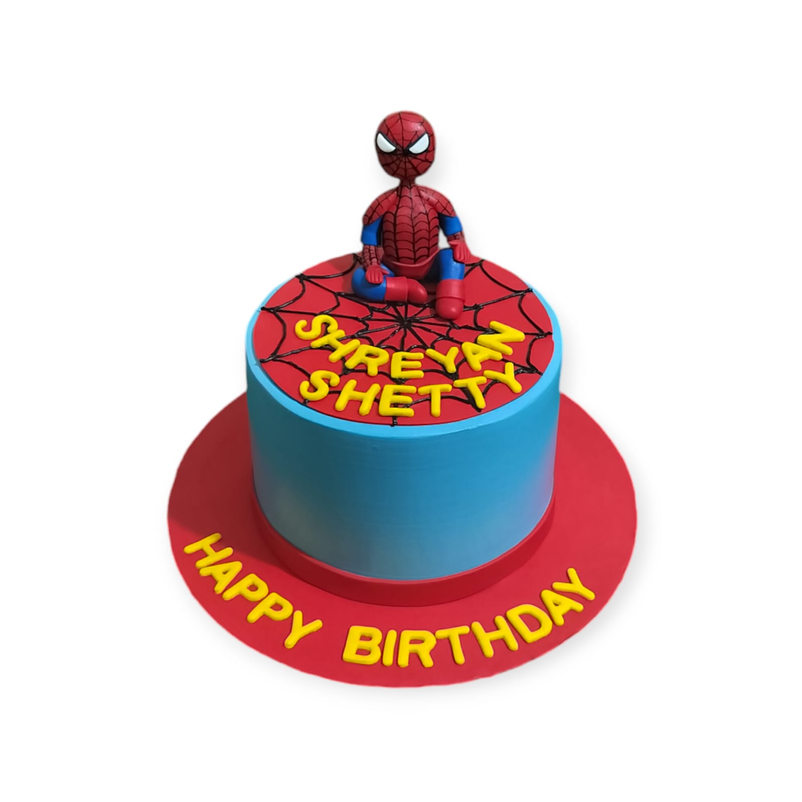 Spiderman Theme Birthday Cake