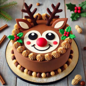 Santa Deer Cake